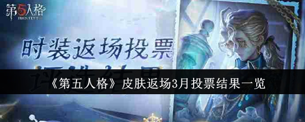 《第五人格》投票结果揭晓! 皮肤返场月投票结果大揭秘