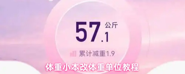 《体重小本》如何将体重单位从斤转换为公斤
