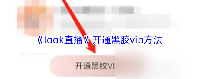 《look直播》黑胶VIP开通指南