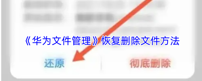 《华为应用市场》恢复误删文件的实用技巧